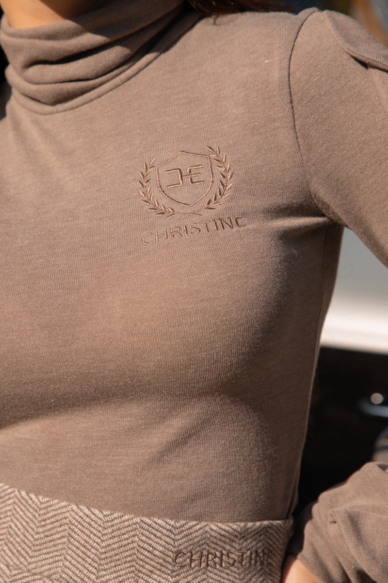 Поло в тъмнобежово "BELLE"