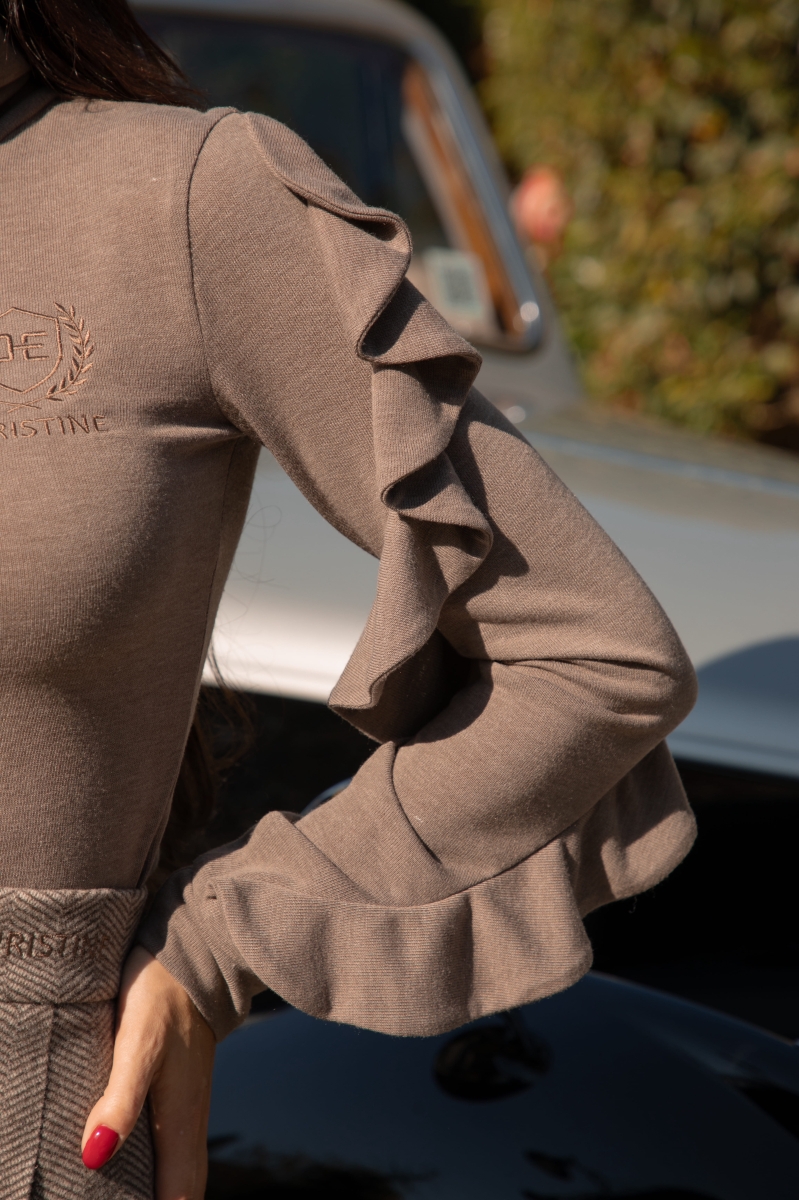 Поло в тъмнобежово "BELLE"