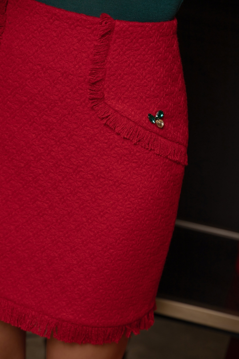 Пола от букле "SHINY RED"