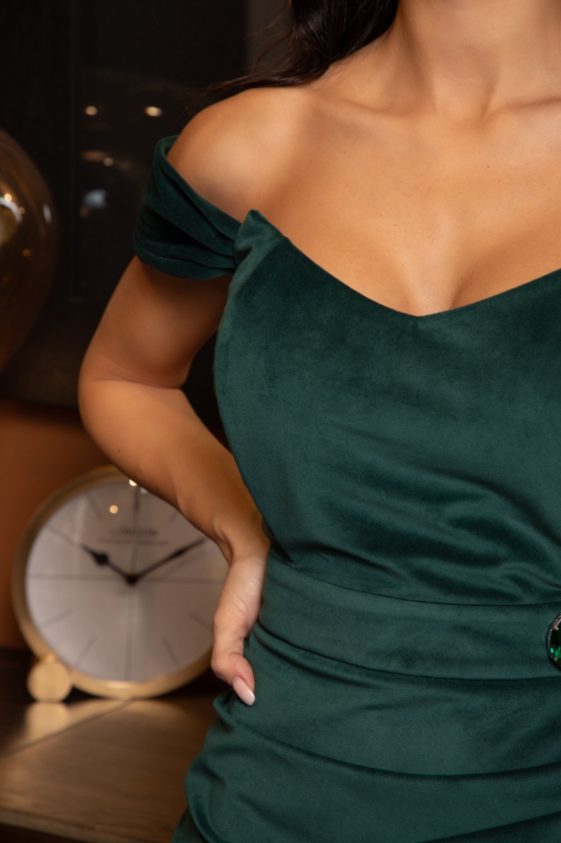 Кадифена рокля "LADY IN GREEN"