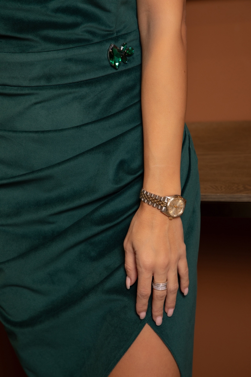 Кадифена рокля "LADY IN GREEN"