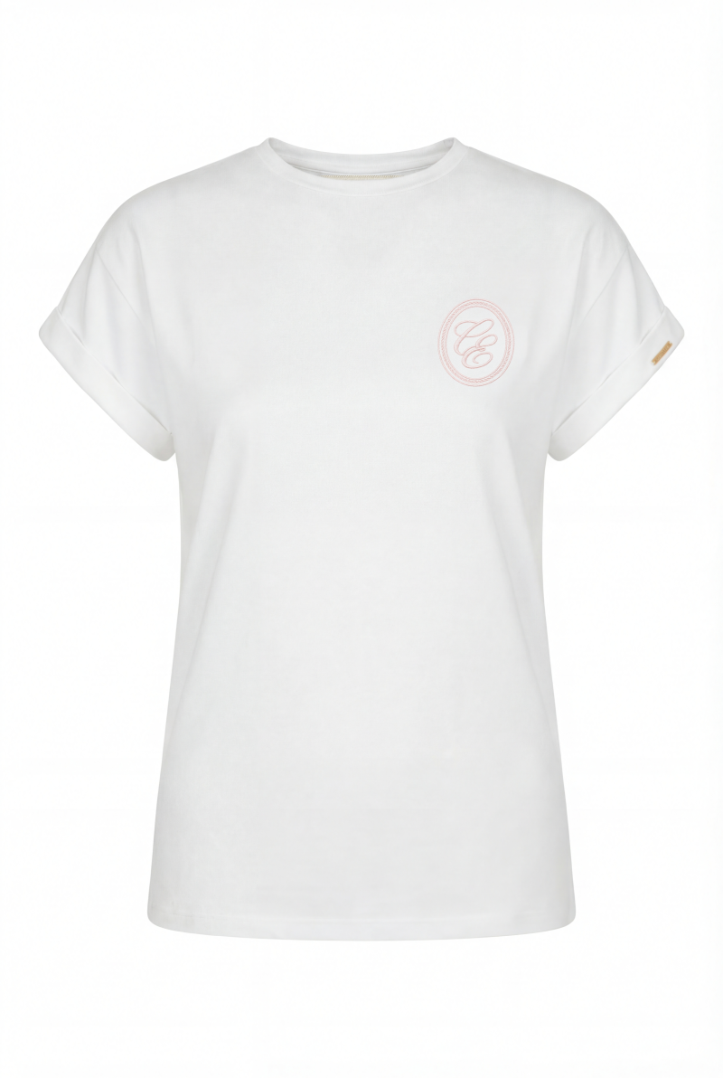 Тениска с бродерия "MAGNOLIA"